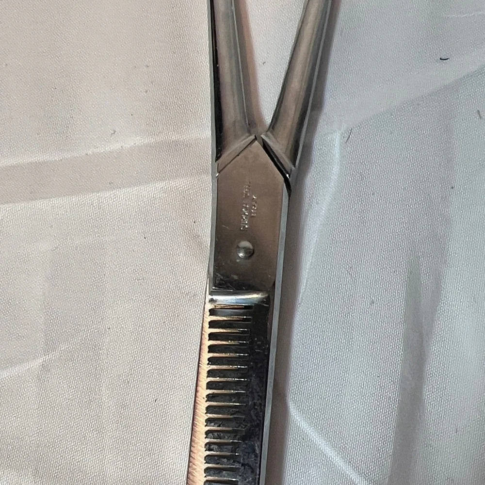 Antique Vintage Grooming Scissors Set - Silver and Brown